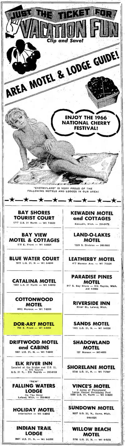 Dor-Art Motel - July 1966 Ad (newer photo)